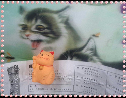 Отдается в дар «Кот нэко керамический, с пожеланиями»