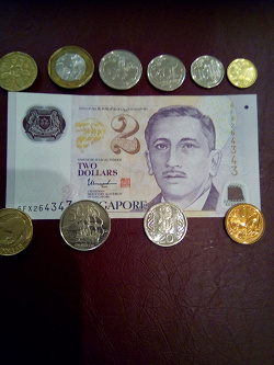 Благодарность за дар Банкноты и монеты Новой Зеландии и Сингапура!