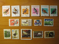 Отдается в дар «Почтовые марки «Птицы»»