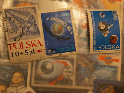 Благодарность за дар Космос на почтовых марках Польши.