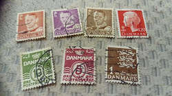 Отдается в дар «Стандартные марки Дании.»
