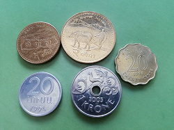 Отдается в дар «Набор иностранных монет.»