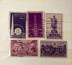 Отдается в дар «Почтовые марки США, тридцатые годы.»