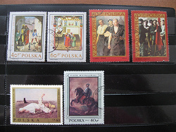 Отдается в дар «Польские марки на тему «Искусство»»
