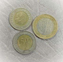 Отдается в дар «Турецкие монеты.»