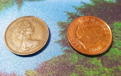 Отдается в дар «Монеты 1 пенни (1 penny)»