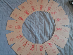 Отдается в дар «Конверты бумажные Coca Cola Новый год 15 штук»