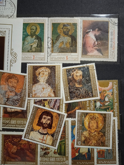 Благодарность за дар Православное искусство на марках Болгарии.