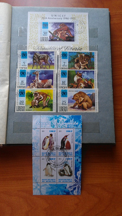 Отдается в дар «Блок марок «Пингвины»»