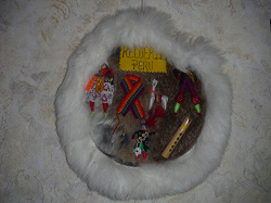 Отдается в дар «Меховая сувенирная тарелочка Перу»