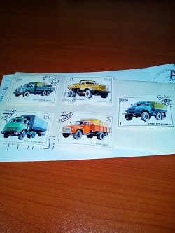 Отдается в дар «Машины, автомобили, грузовой транспорт. Почтовые марки СССР.»