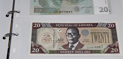 Отдается в дар «Банкноты 20$ Либерия»