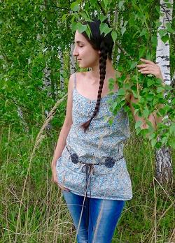 Отдается в дар «Хлопковый маечка в цветочек»
