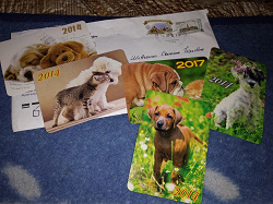 Отдается в дар «Календарики с собачками»