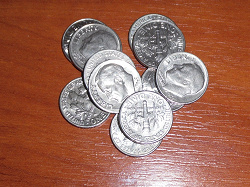 Отдается в дар «Монеты 10 центов США (даймы).»