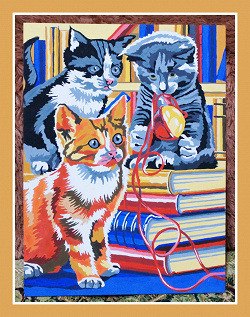 Отдается в дар «Картина -три кота.»