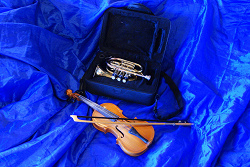 Отдается в дар «Чехол-чемоданчик от ученической трубы, две половинки трубы и полторы скрипки.»