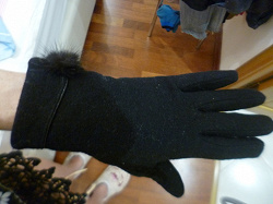 Отдается в дар «Черные теплые перчатки»