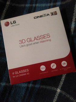 Отдается в дар «Очки 3D от тв LG 4шт в коробке.»