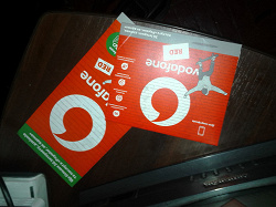 Благодарность за дар Стартовый пакет Vodafone.