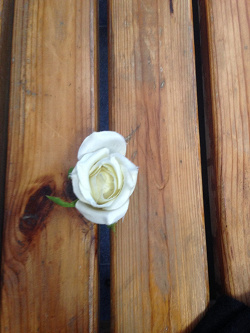 Отдается в дар «Заколка-брошь роза белая»