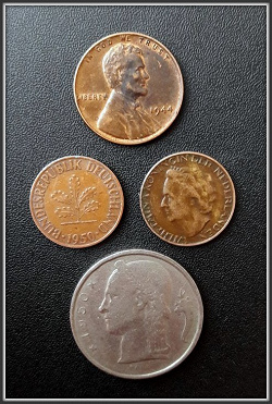 Отдается в дар «Монеты Америки, Голландии, Германии и Бельгии»