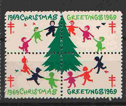 Отдается в дар «Рождество. США 1969. Квартблок.»