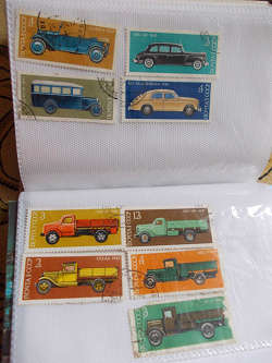 Отдается в дар «История отечественного автомобилестроения. Почтовые марки СССР.»