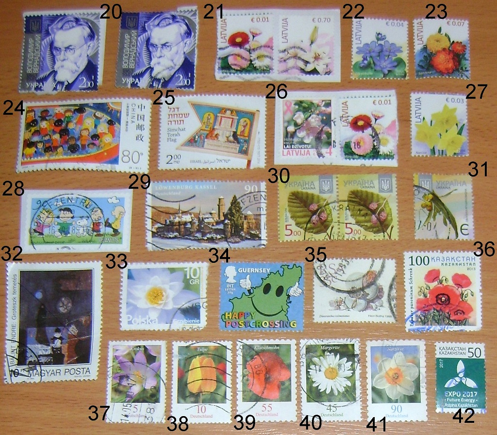 Марки-иностранки в дар (Челябинск). Дарудар