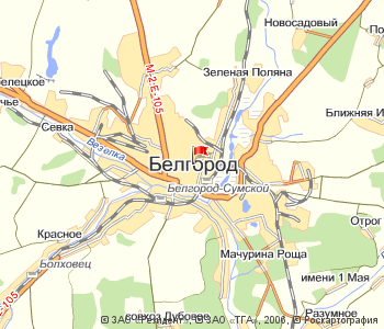 Карта белгорода с улицами