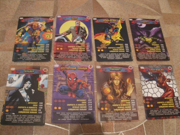 Карточки человек паук герои и злодеи купить