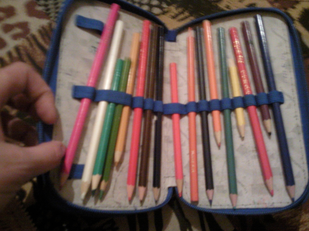 Цветные карандаши в пенале