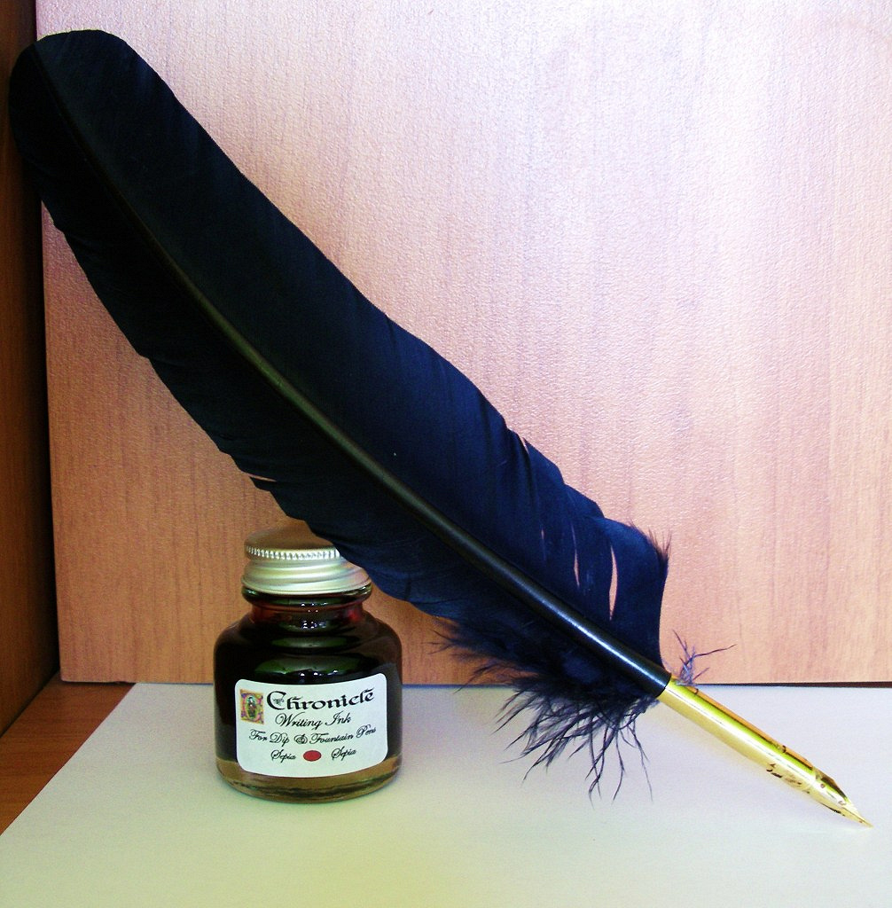 Ручка перо с чернилами