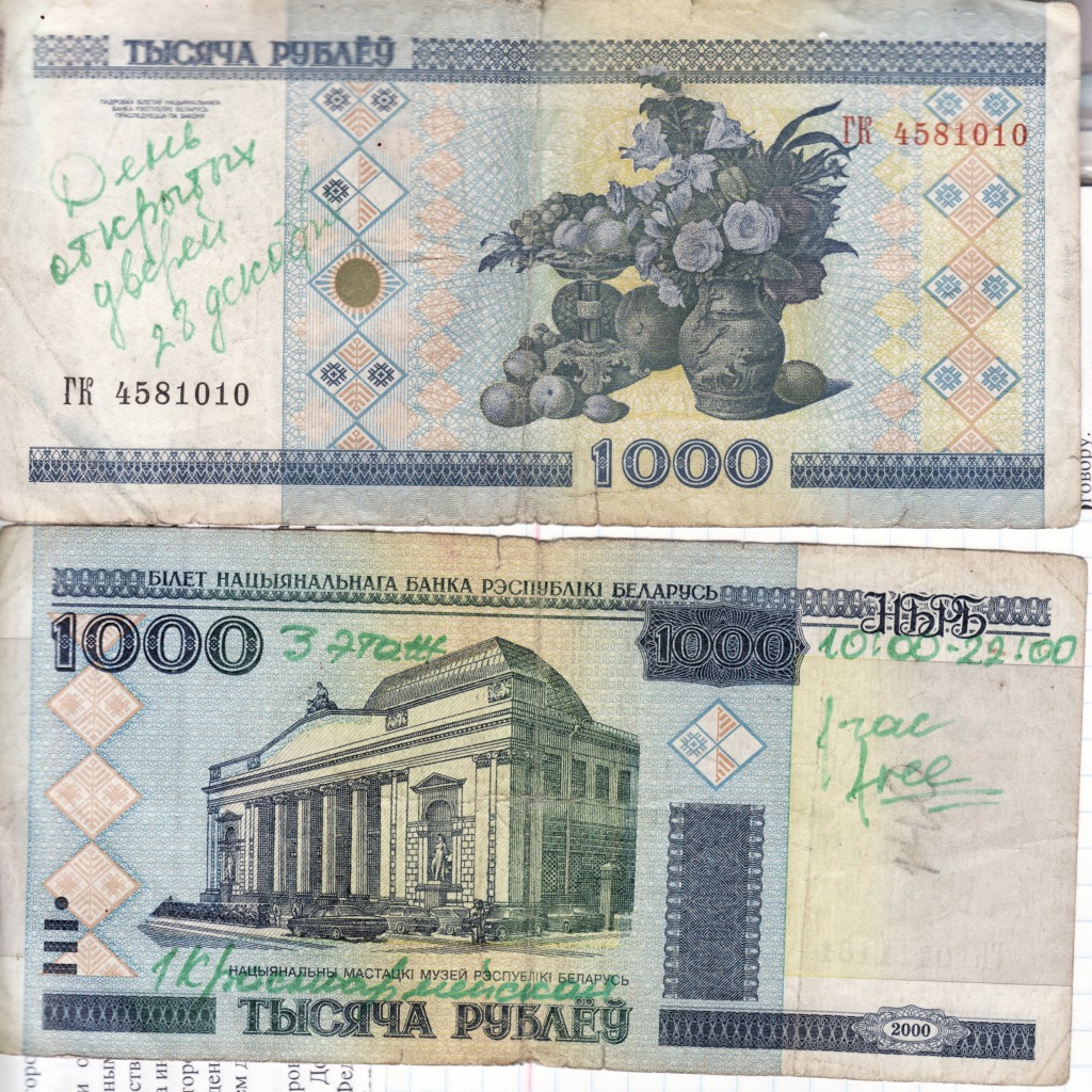 Сколько будет 1000 рублей в белорусских рублях
