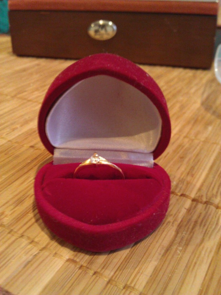 Коробка с кольцом реальное