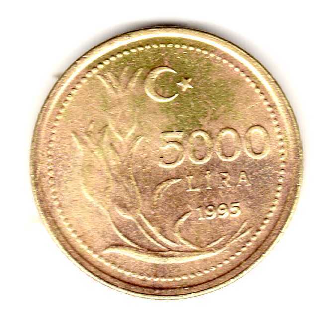 5 тысяч лир. 5000 Лир Турция. Турецкая монета 5000. 5000 Турецких лир в рублях. 5000 Турецких лир фото.