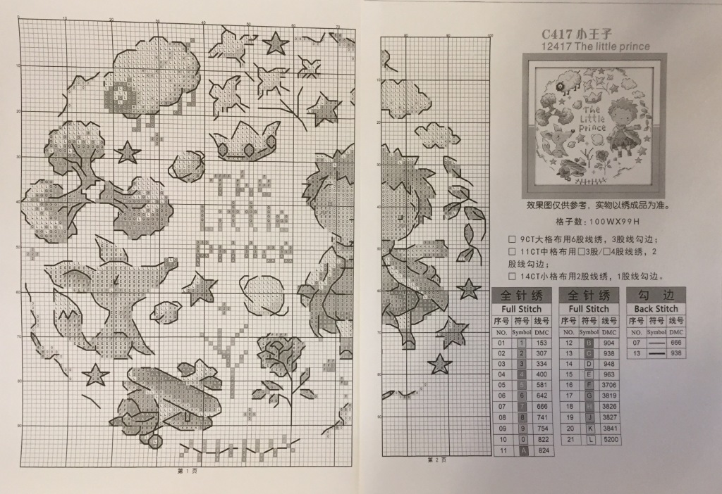Схема вышивки маленький принц