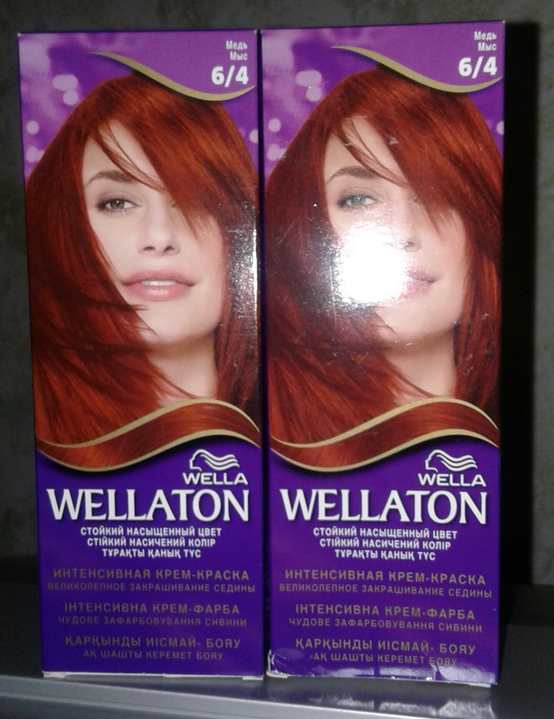 Wellaton крем-краска для волос стойкая 6 4 медь