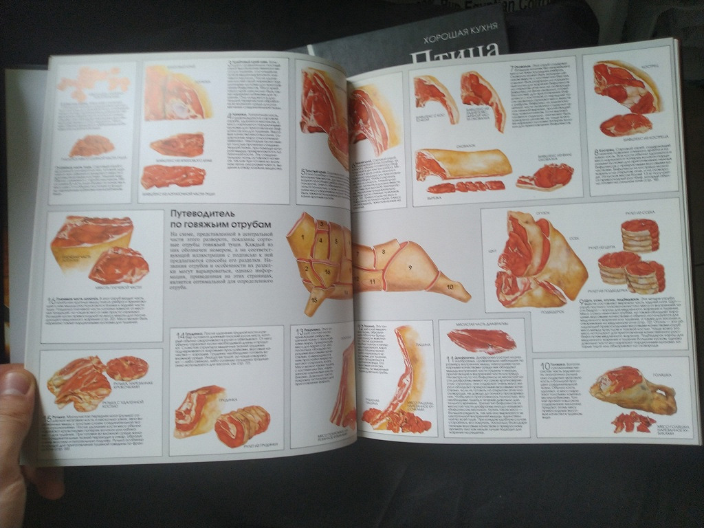 Говядина и телятина. Хорошая кухня. 168 стр. 1998 в дар (Москва). Дарудар