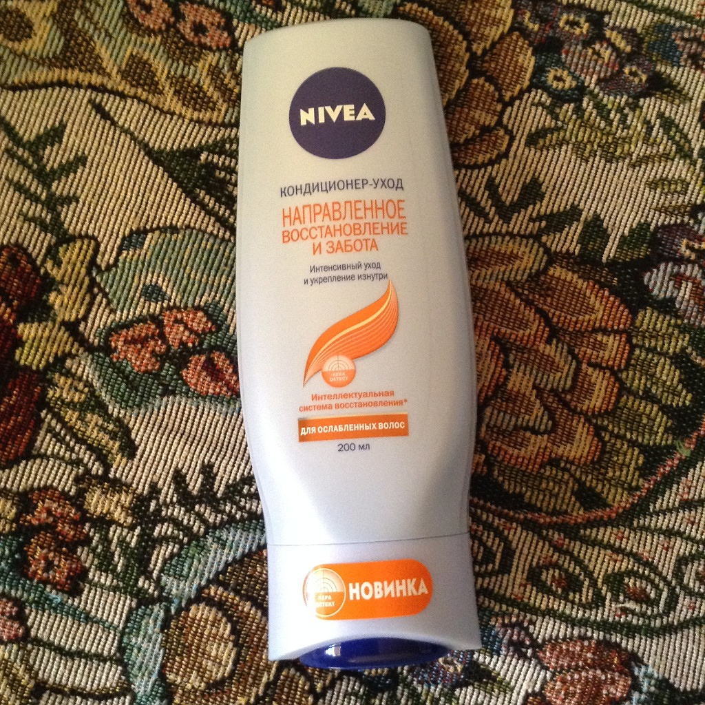 Применение кондиционера для волос nivea