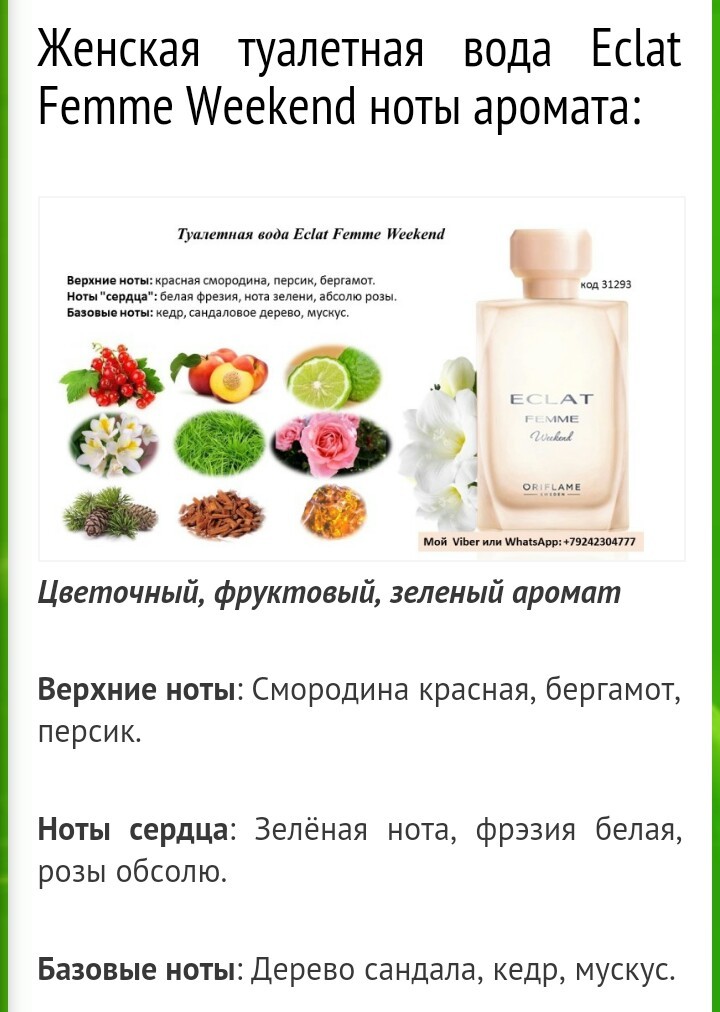 Ноты женских духов. Духи Oriflame Eclat femme weekend. Орифлейм туалетная вода женская эклат Фемме уикенд. Туалетная вода Eclat femme weekend Орифлейм. Орифлейм состав духи Eclat femme.