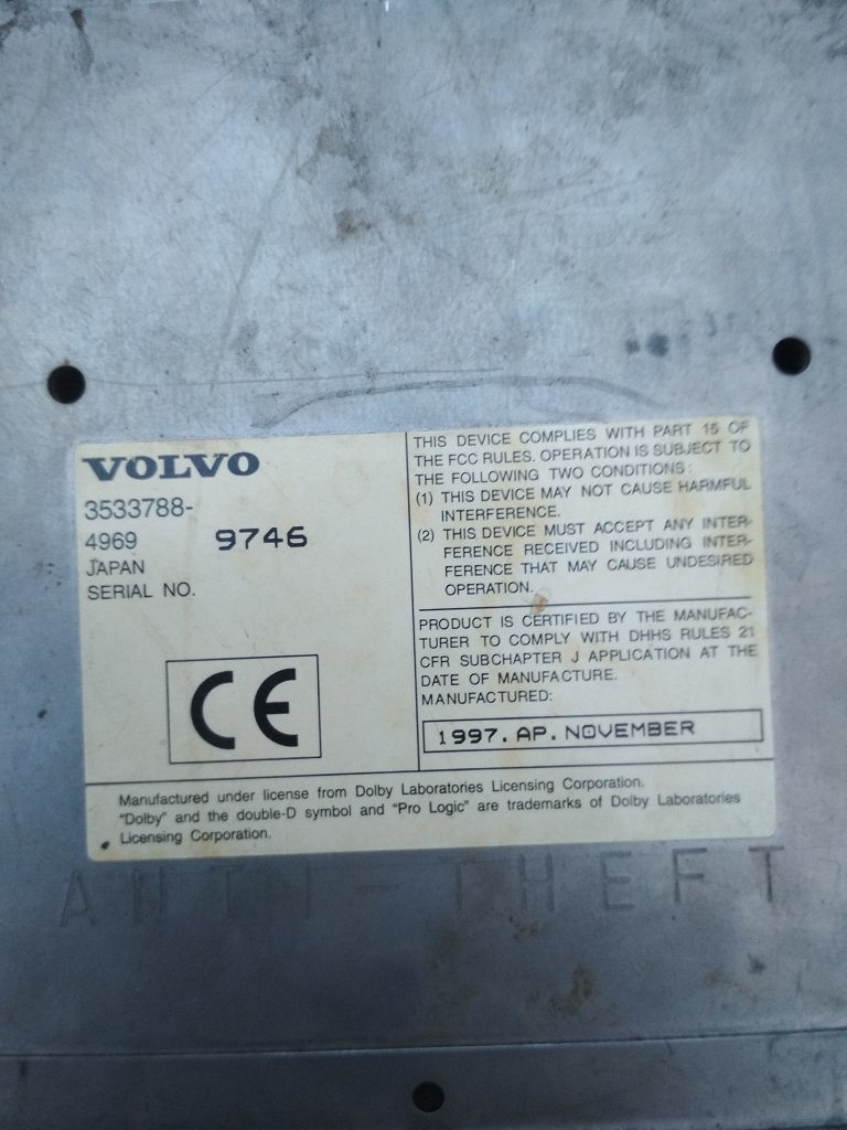 Магнитола с СD 2 DIN Volvo-SC-900 в дар (Москва). Дарудар