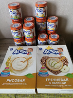 Отдается в дар Фруктовое пюре и каши Агуша