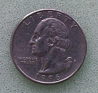 Отдается в дар Монета 25 центов 1996 год.