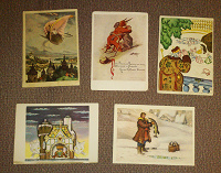 Отдается в дар открытки к сказкам 1956-65 годы