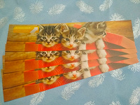 Отдается в дар Закладки с котиками от телеканала «Домашние животные»