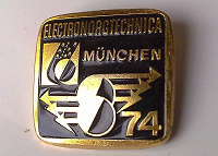 Отдается в дар Значок с выставки, Мюнхен, 1974