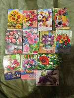 Отдается в дар Календарики Цветы
