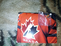 Отдается в дар значок и открытка от федерации хоккея Канады