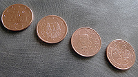 Отдается в дар 5 euro cent (разные)